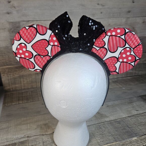 Minnie Mouse Ears Heart Disney Ears Handmade - Picture 2 of 5